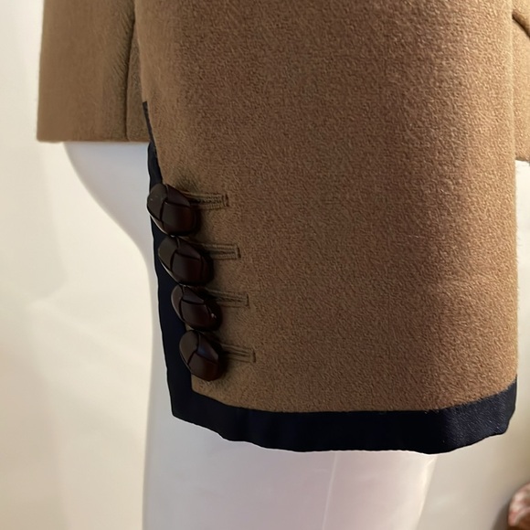 Vintage J. Crew Tan Wool Blazer Sz6 - Picture 6 of 11